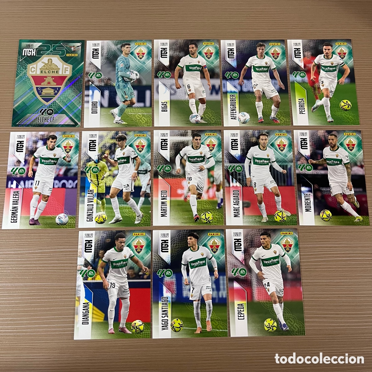Football Stickers: Lote 13 cartas Elche Megacracks 2026-27