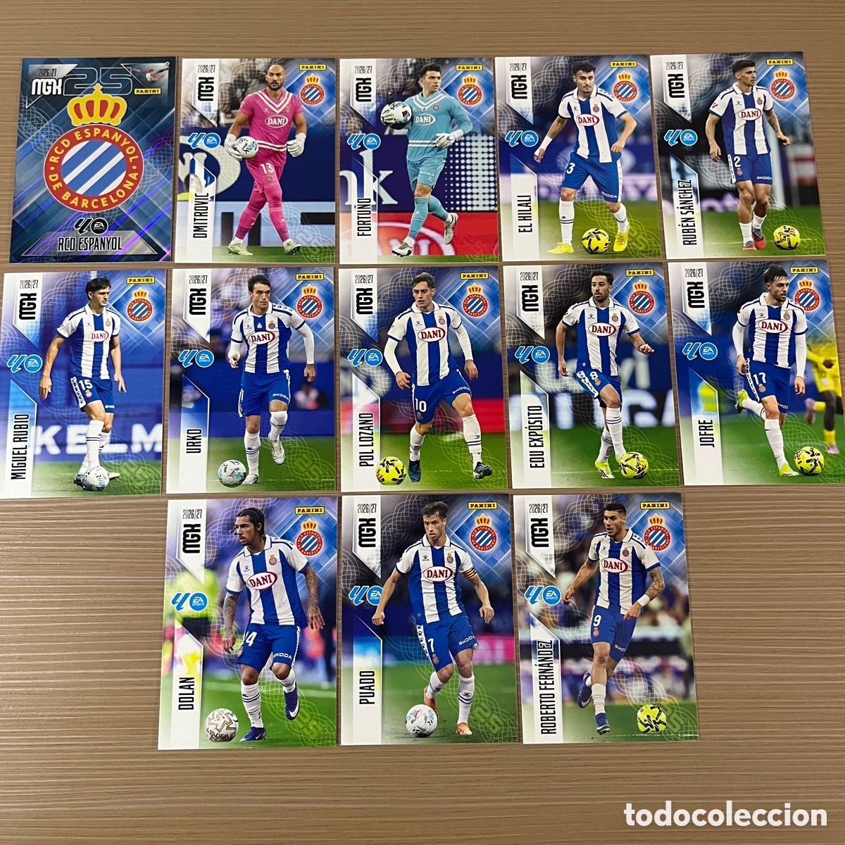 Football Stickers: Lote 13 cartas RCD Espanyol Megacracks 2026-27
