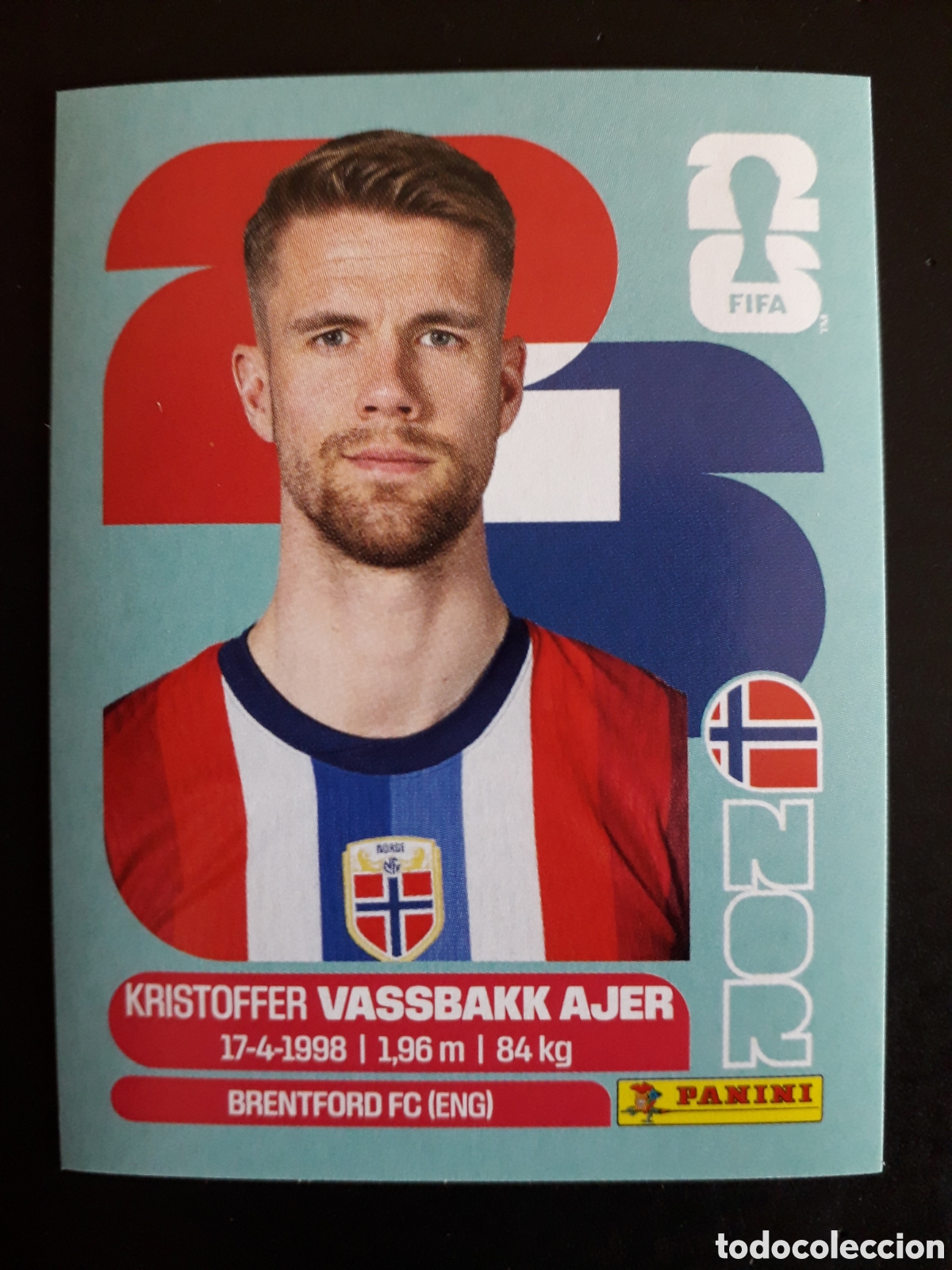 Cromos de f&uacute;tbol: VASSBAKK AJER NORUEGA NOR 5 MUNDIAL F&Uacute;TBOL 2026 FIFA WORLD CUP PANINI SIN PEGAR PEDIDO M&Iacute;NIMO 3&euro;