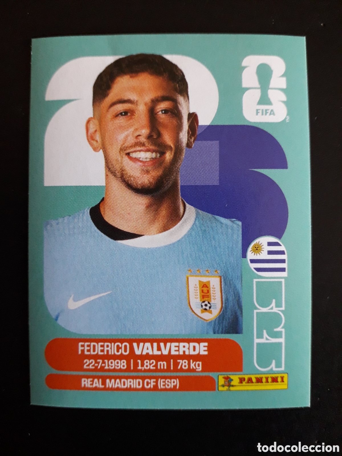 Cromos de f&uacute;tbol: VALVERDE URUGUAY URU 10 MUNDIAL F&Uacute;TBOL 2026 FIFA WORLD CUP PANINI SIN PEGAR PEDIDO M&Iacute;NIMO 3&euro;