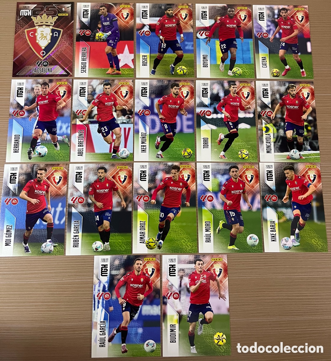 Fu&szlig;ball-Sticker: Lote 17 cartas Osasuna Megacracks 2026-27