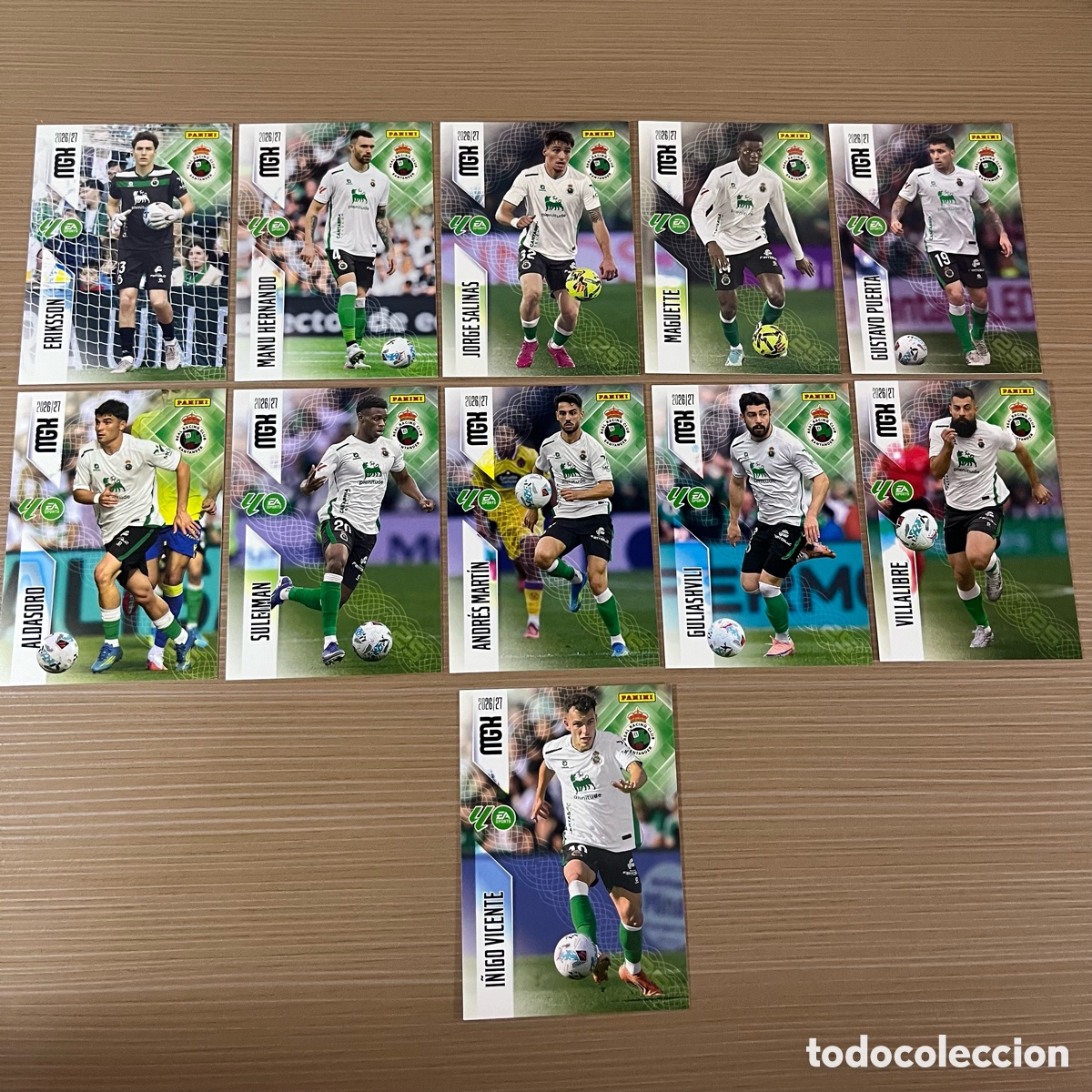 Fu&szlig;ball-Sticker: Lote 11 cartas Racing de Santander Megacracks 2026-27