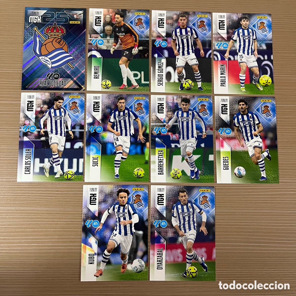 Fu&szlig;ball-Sticker: Lote 10 cartas Real Sociedad Megacracks 2026-27