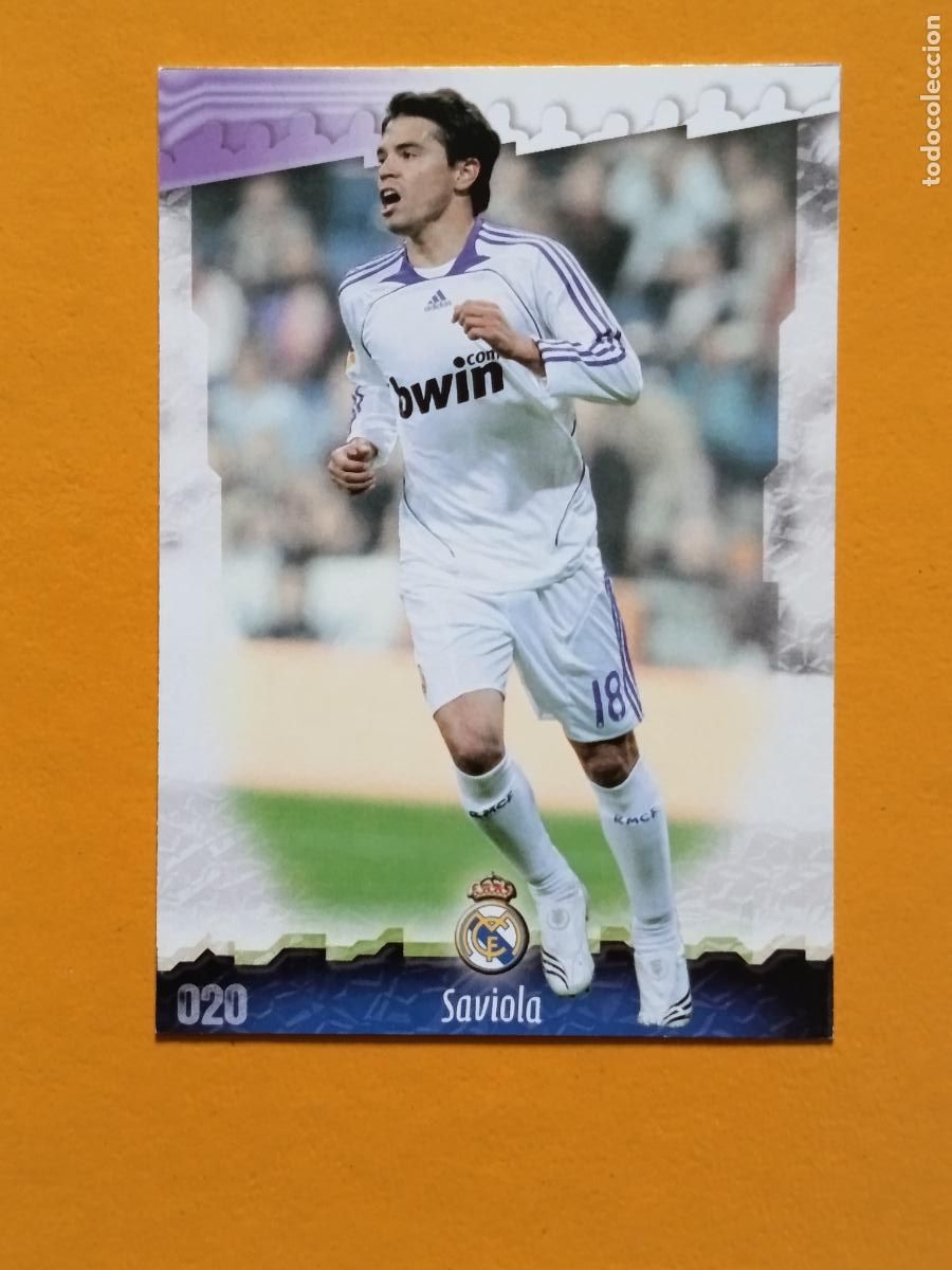 Cromos de f&uacute;tbol: 2O SAVIOLA (ALTA). REAL MADRID. LAS FICHAS DE LA LIGA 2009. MUNDICROMO