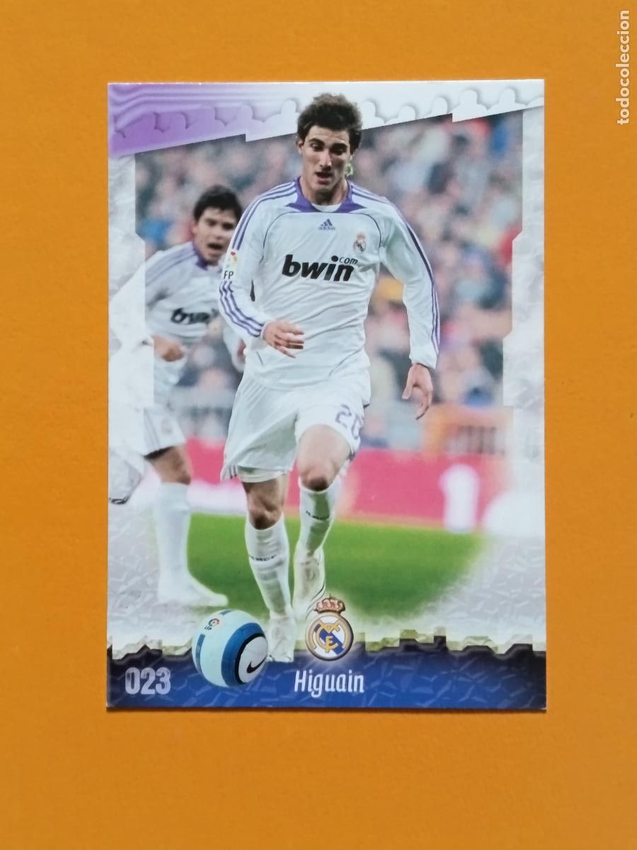 Cromos de f&uacute;tbol: 23 HIGUAIN. REAL MADRID. LAS FICHAS DE LA LIGA 2009. MUNDICROMO