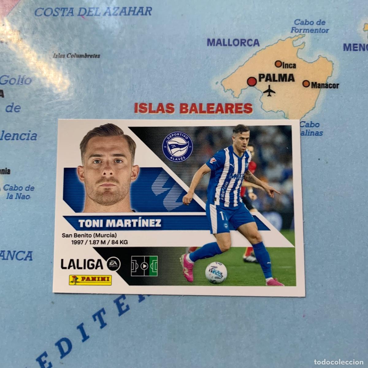 Cromos de f&uacute;tbol: Toni Martinez n&uacute;mero 19 del Alav&eacute;s cromo liga este 26-27 2026-2027