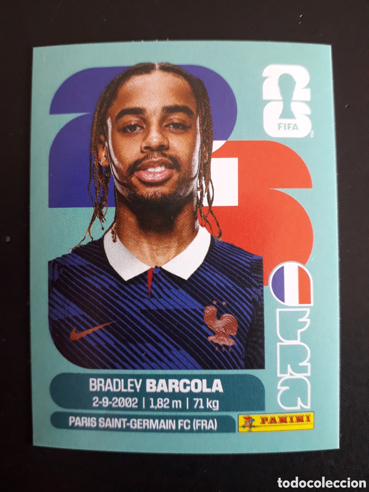 Cromos de f&uacute;tbol: BARCOLA FRANCIA FRA 16 MUNDIAL F&Uacute;TBOL 2026 FIFA WORLD CUP PANINI SIN PEGAR PEDIDO M&Iacute;NIMO 3&euro;