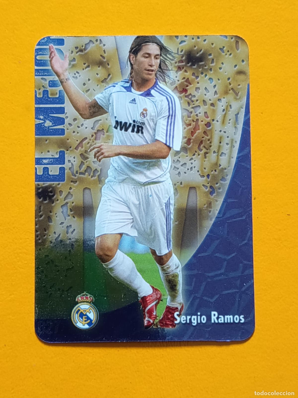 Cromos de f&uacute;tbol: 27 SERGIO RAMOS EL MEJOR. REAL MADRID. LAS FICHAS DE LA LIGA 2009. MUNDICROMO
