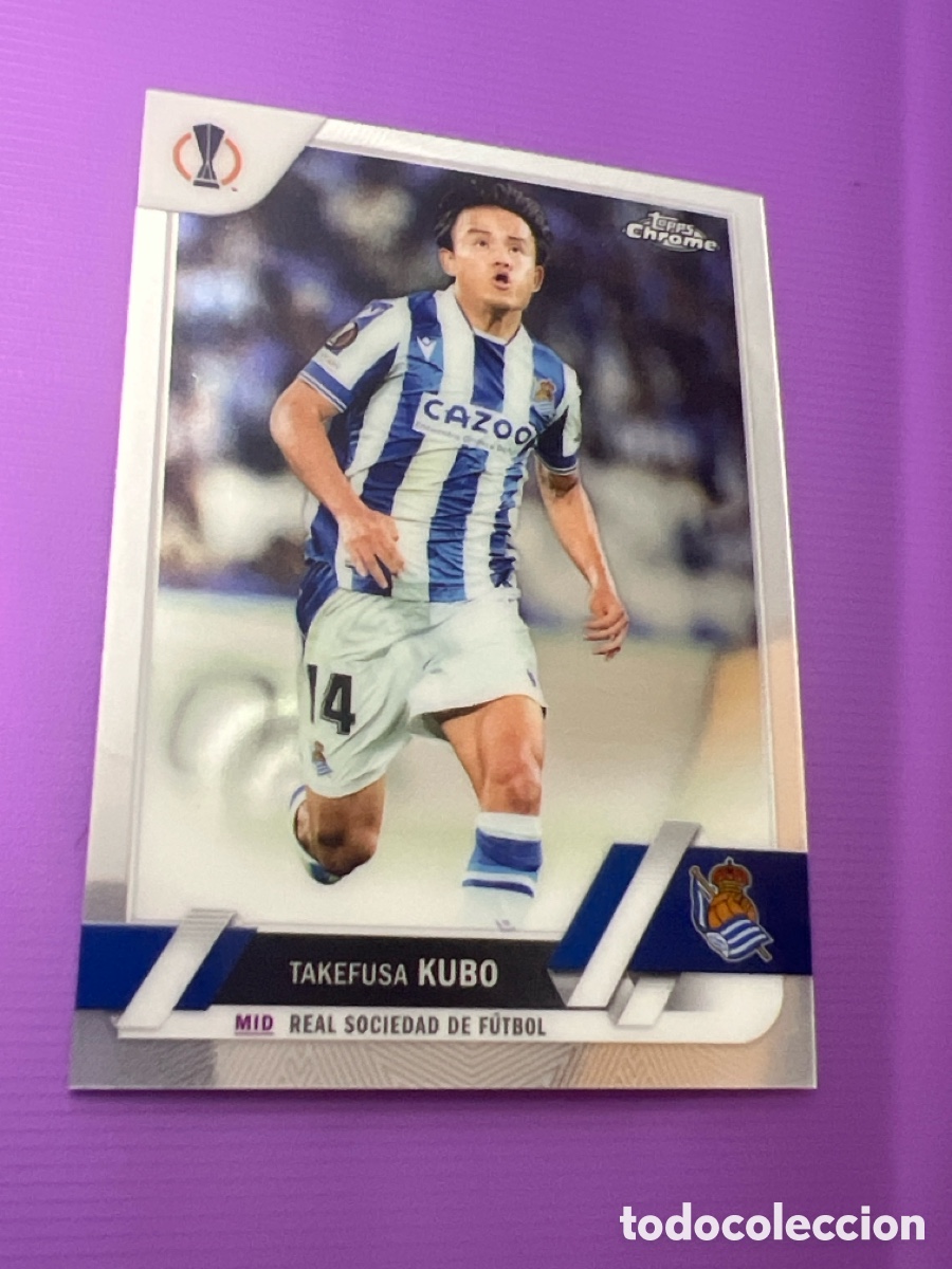 Figurine di Calcio: C9147. 112 KUBO REAL SOCIEDAD CROMO FUTBOL TOPPS CHROME 22-23 CLUB COMPETITIONS 2022-2023