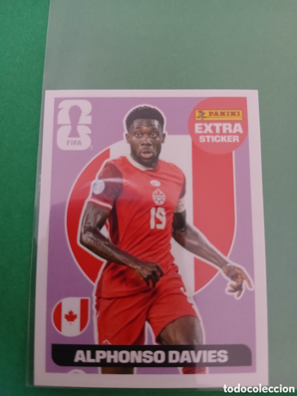 Cromos de f&uacute;tbol: ALPHONSO DAVIES CANADA BASE MORADO EXTRA STICKER ⚽ PANINI FIFA MUNDIAL WORLD CUP 26 2026 STICKER ⚽