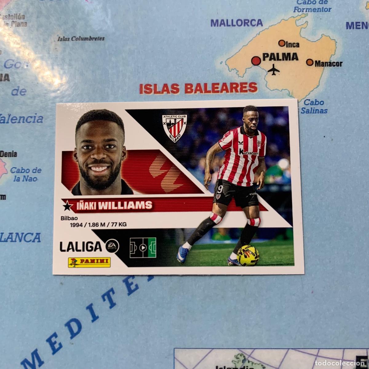 Cromos de f&uacute;tbol: I&ntilde;aki Williams n&uacute;mero 19 del Athletic de Bilbao cromo de la liga este 26-27 2026-2027