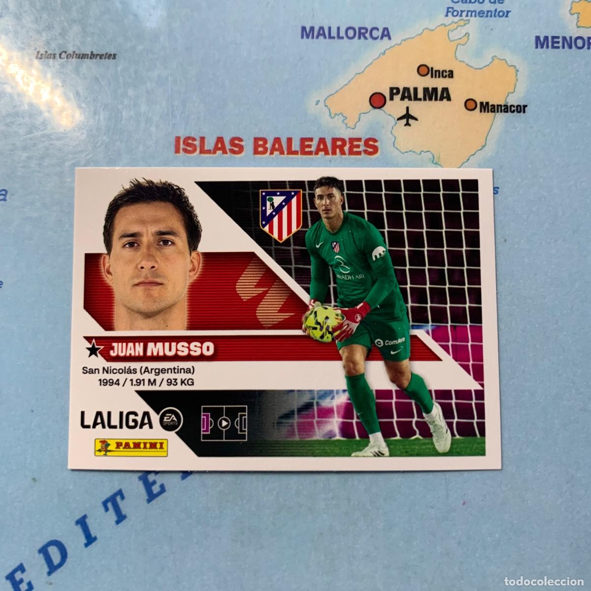 Cromos de f&uacute;tbol: Musso n&uacute;mero 4 del Atl&eacute;tico de Madrid cromo liga este 26-27 2026-2027