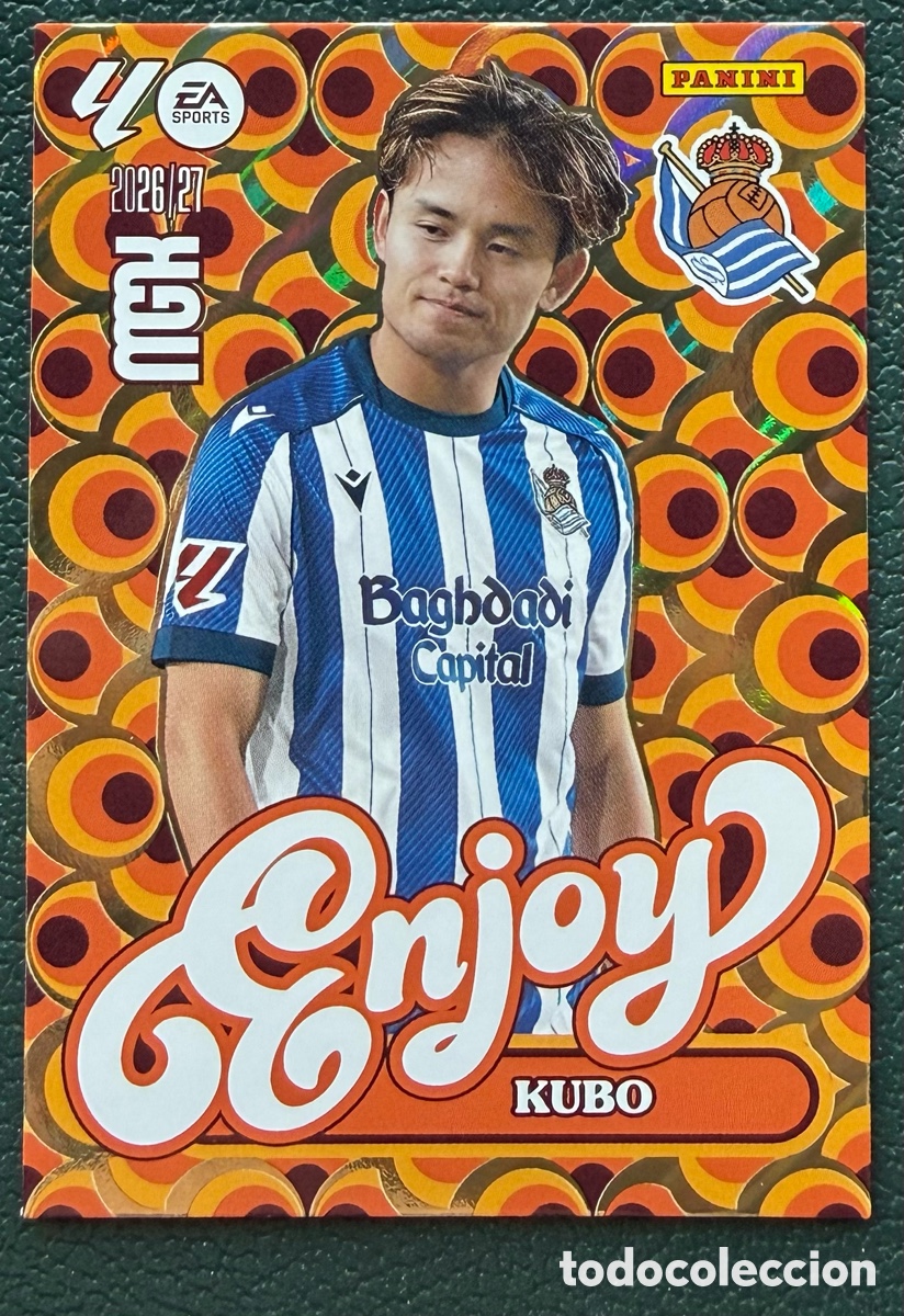 Cartes &agrave; collectionner de Football: 384 KUBO REAL SOCIEDAD ENJOY FICHAS ALBUM MEGACRACKS 2026 2027 MGK 26 27
