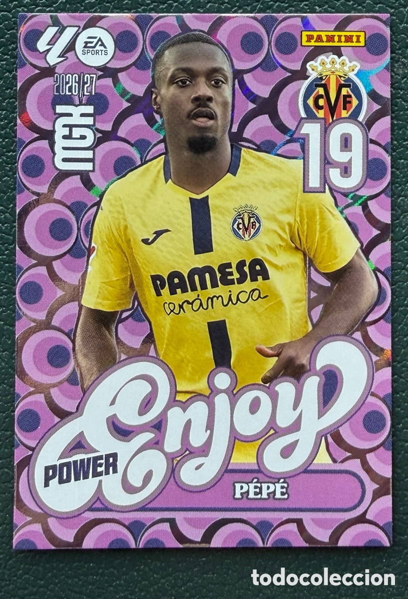 Fu&szlig;ball-Sticker: 386P PEPE VILLARREAL CF ENJOY POWER FICHAS ALBUM MEGACRACKS 2026 2027 MGK 26 27