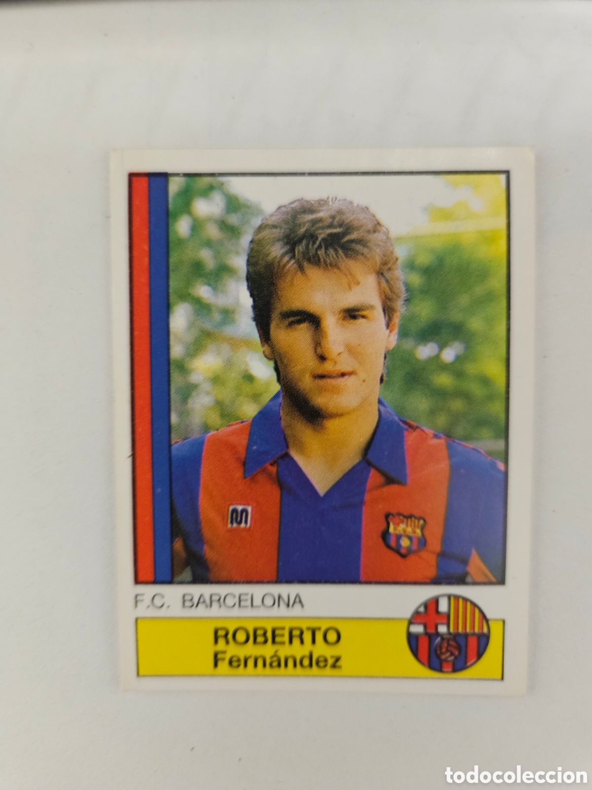Cromos de f&uacute;tbol: CROMO ADHESIVO n&ordm; 47 ROBERTO FERN&Aacute;NDEZ BARCELONA F&Uacute;TBOL 87 DE PANINI. Nuevo y sin pegar.