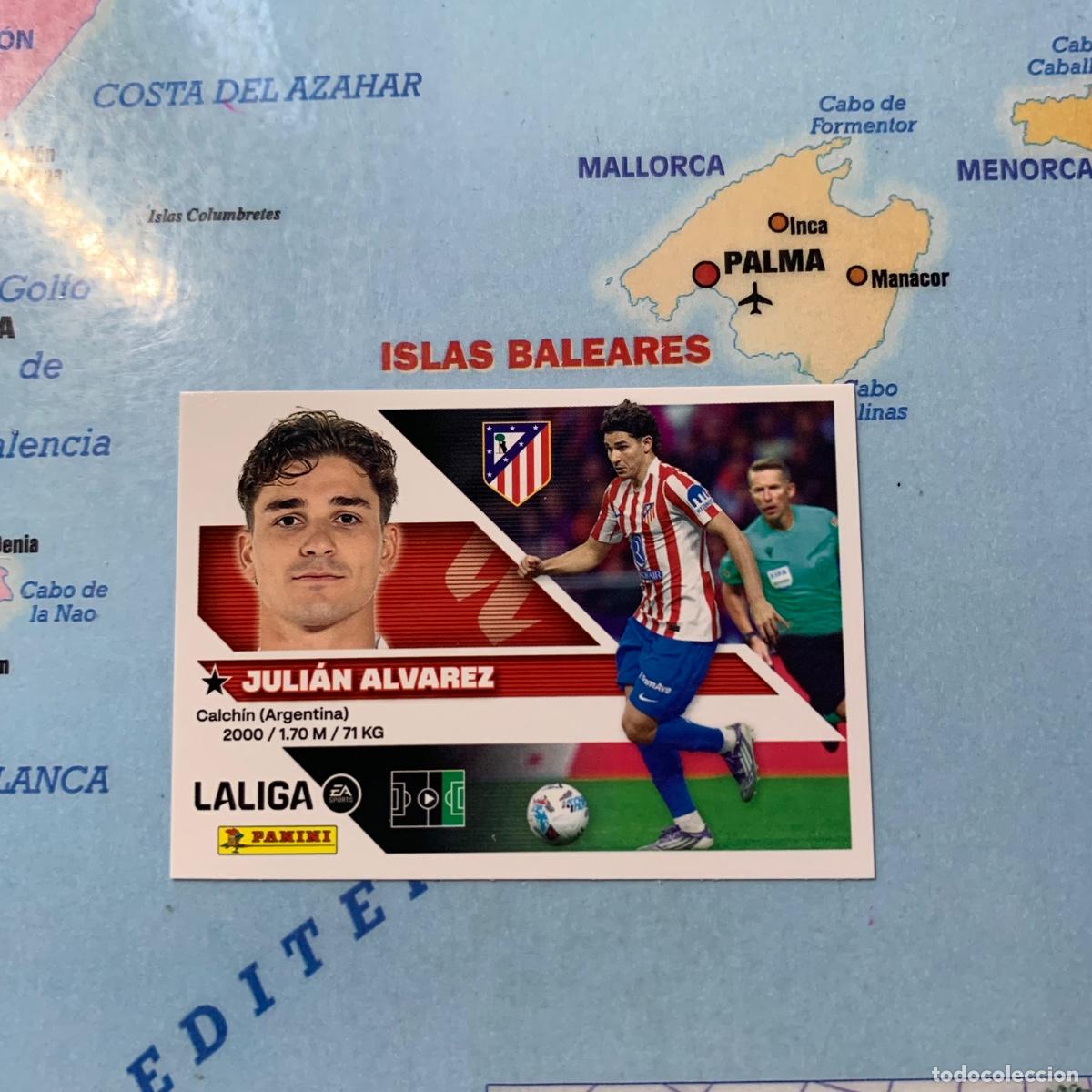 Cromos de f&uacute;tbol: Julian &Aacute;lvarez n&uacute;mero 20 del Atl&eacute;tico de Madrid cromo liga este 26-27 2026-2027