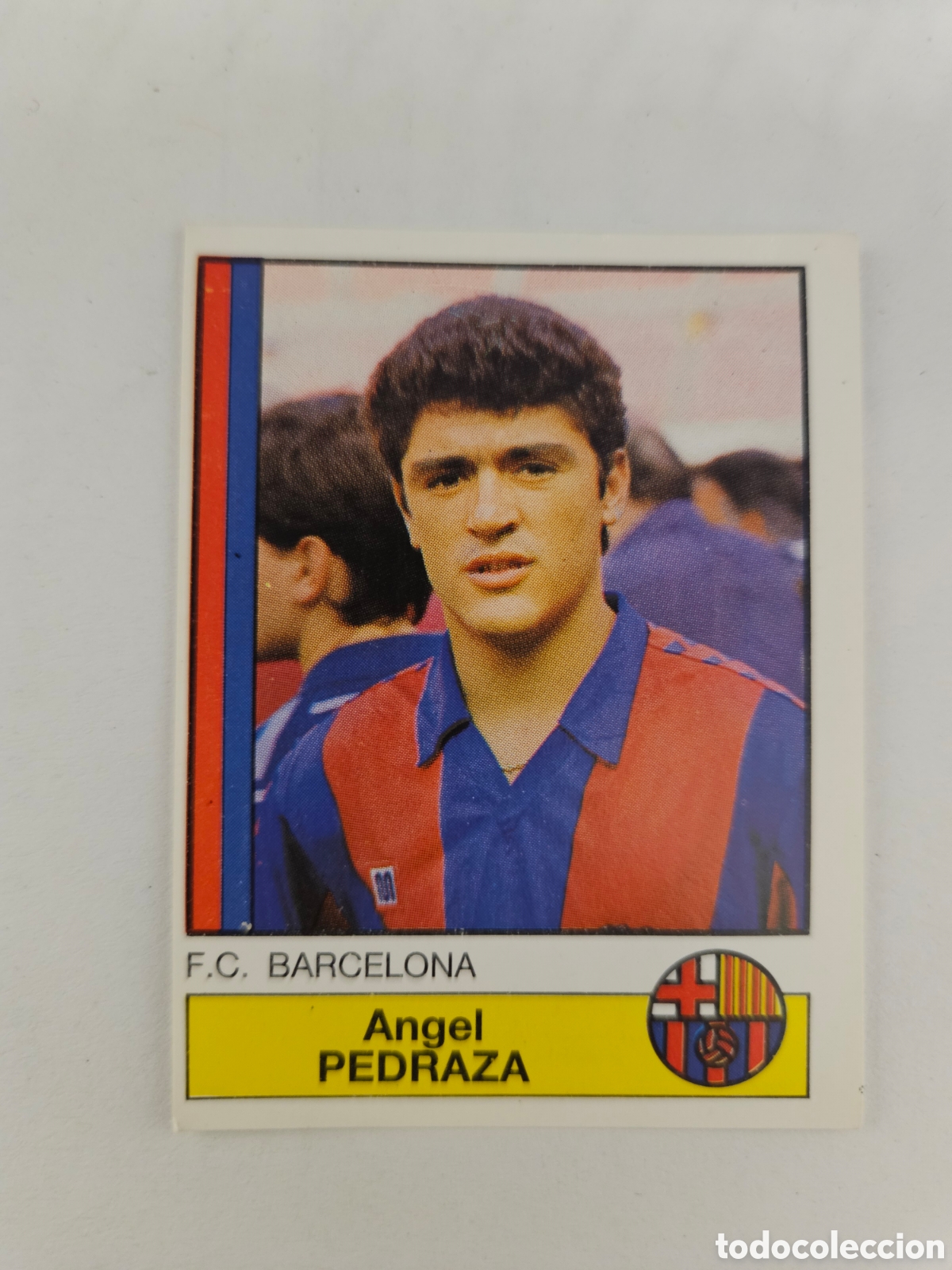 Cromos de f&uacute;tbol: CROMO ADHESIVO n&ordm; 49 &Aacute;NGEL PEDRAZA BARCELONA F&Uacute;TBOL 87 DE PANINI. Nuevo y sin pegar.