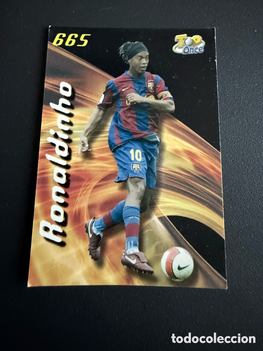 Cromos de f&uacute;tbol: MUNDICROMO 2008. n 665. RONALDINHO. TOP ONCE. Mate. Puntas cuadradas