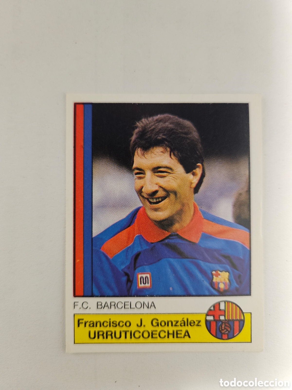 Cromos de f&uacute;tbol: URRUTICOECHEA N&ordm; 55 BARCELONA EDITORIAL PANINI LIGA 87 TEMPORADA 86 87 NUEVO NUNCA PEGADO