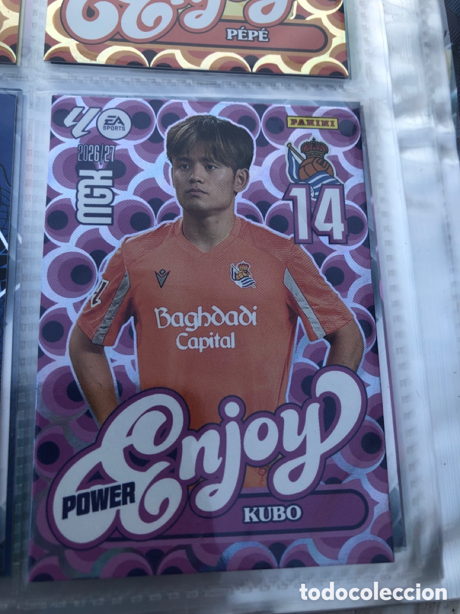 Cromos de f&uacute;tbol: MEGACRACKS 2026/27 CARD ENJOY POWER kubo 386p real sociedad