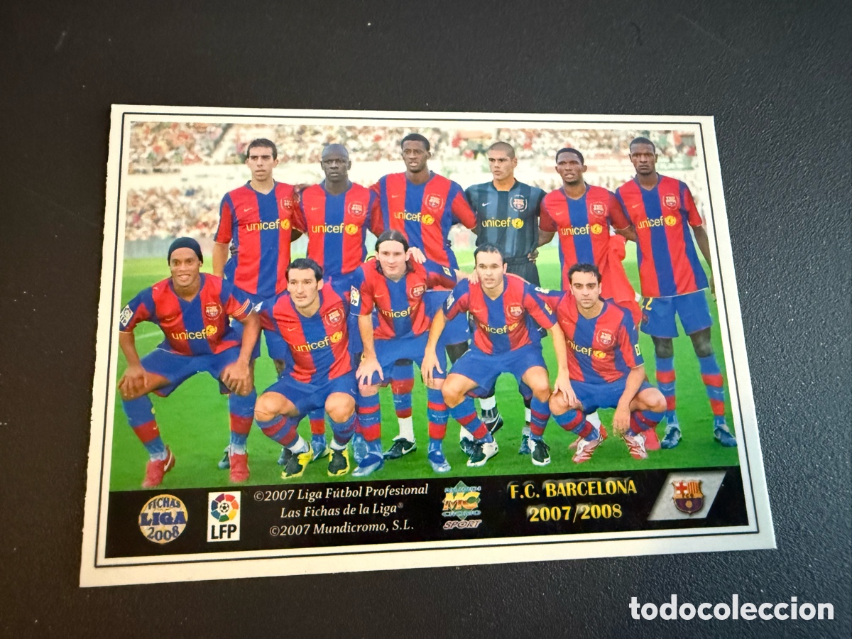 Cromos de f&uacute;tbol: MUNDICROMO 2007-08. n 29. FC BARCELONA. Alineaci&oacute;n. MESSI