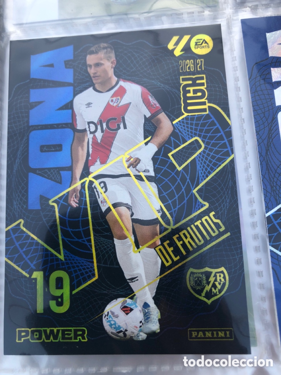 Cromos de f&uacute;tbol: MEGACRACKS 2026/27 CARD ZONA VIP power 19 de frutos 392 p rayo vallecano