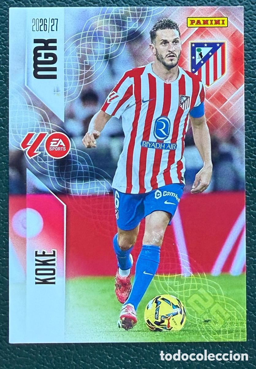 Cartes &agrave; collectionner de Football: 64 KOKE ATLETICO DE MADRID FICHAS ALBUM MEGACRACKS 2026 2027 MGK 26 27