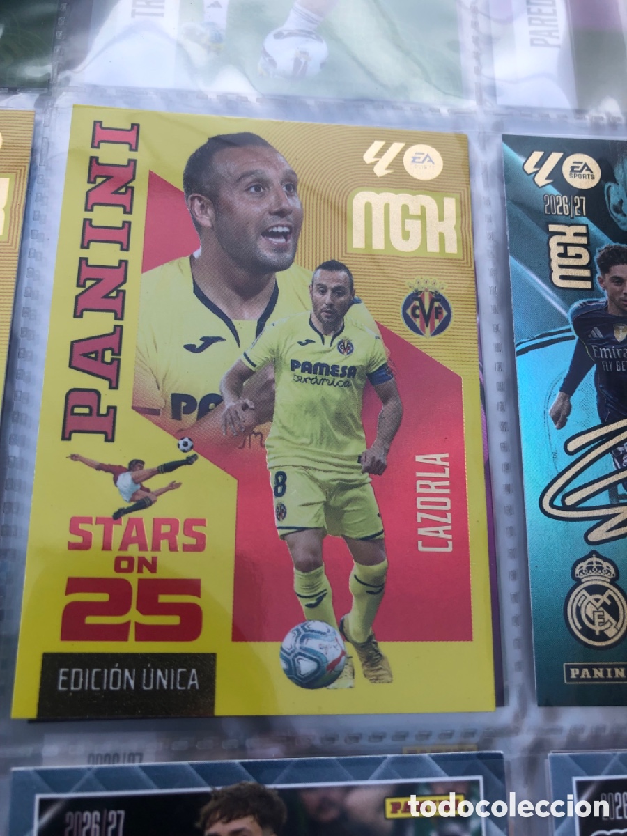 Cromos de f&uacute;tbol: 438 CAZORLA VILLAREAL STARS ON 25 FICHAS ALBUM MEGACRACKS 2026 2027 MGK 26 27