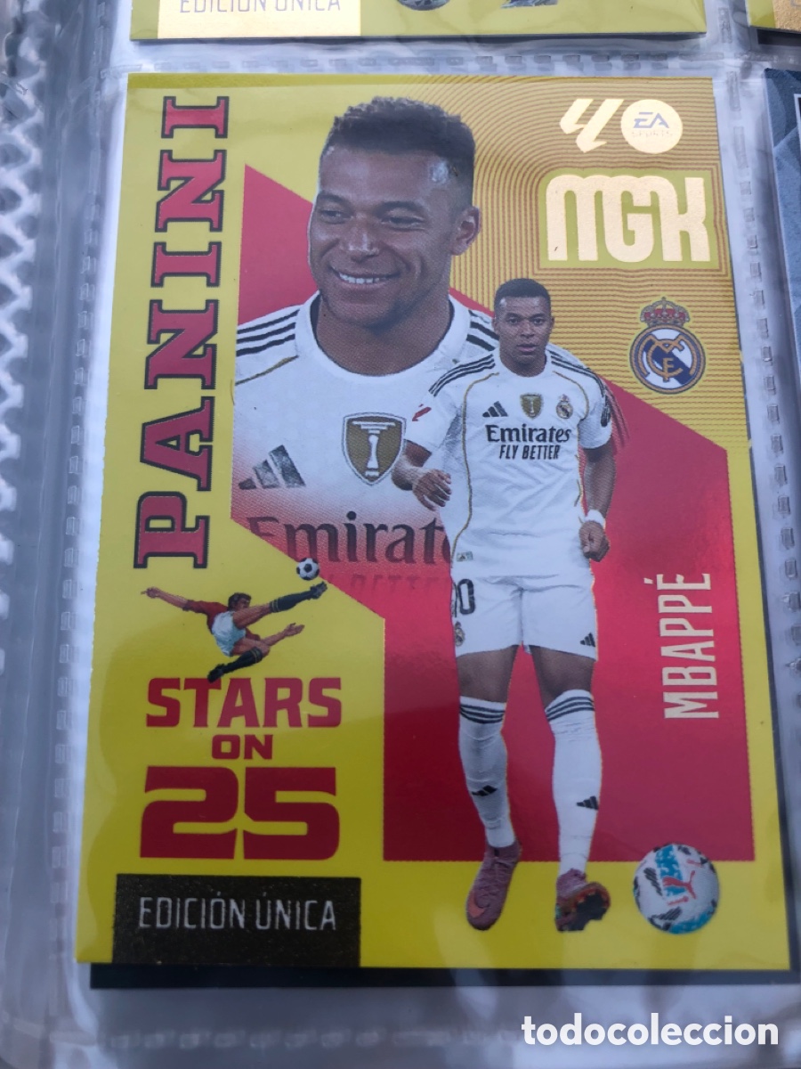 Cromos de f&uacute;tbol: 450 mabppe real Madrid STARS ON 25 FICHAS ALBUM MEGACRACKS 2026 2027 MGK 26 27