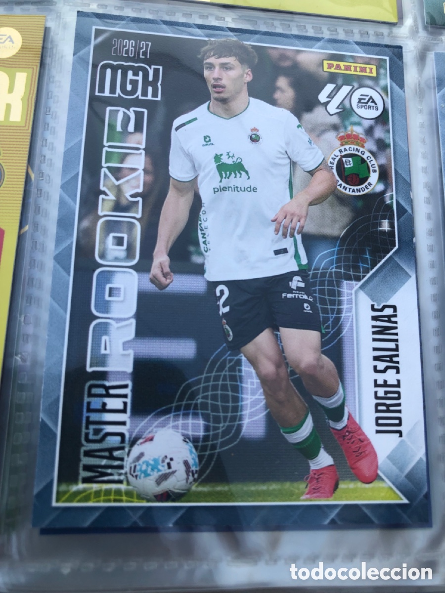 Cromos de f&uacute;tbol: 414 JORGE SALINAS RACING DE SANTANDER MASTER ROOKIE FICHAS ALBUM MEGACRACKS 2026 2027 MGK 26 27