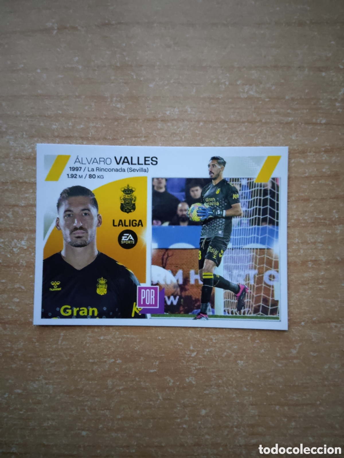 Cromos de f&uacute;tbol: 3 ALVARO VALLES UD LAS PALMAS LIGA ESTE 2023 2024