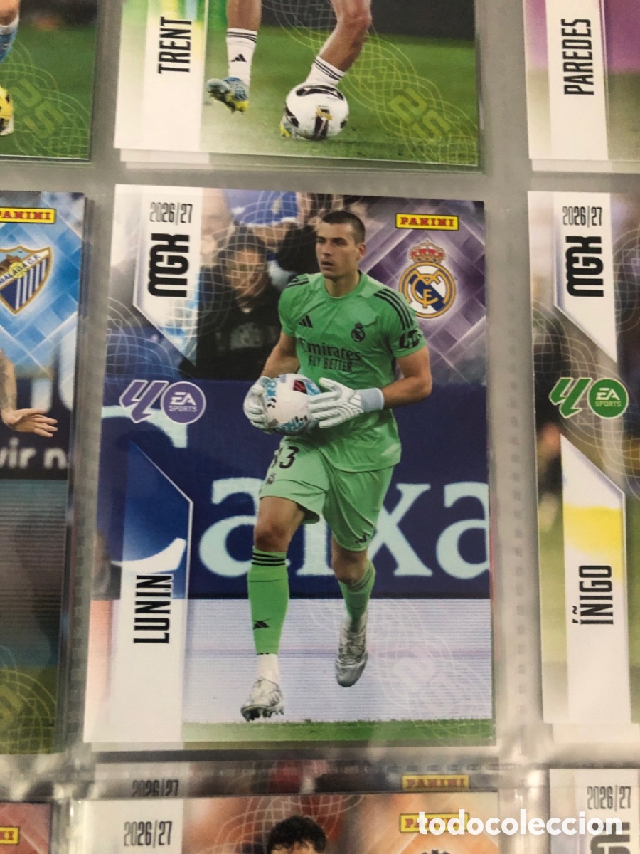 Cromos de f&uacute;tbol: Megacracks 2026 2027 lunin 219 real mafrid