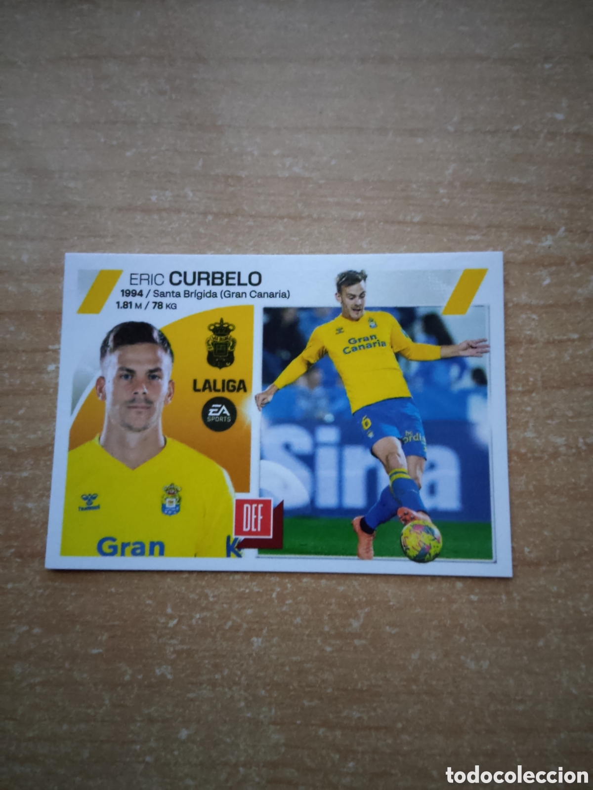 Cromos de f&uacute;tbol: 9 ERIC CURBELO UD LAS PALMAS LIGA ESTE 2023 2024