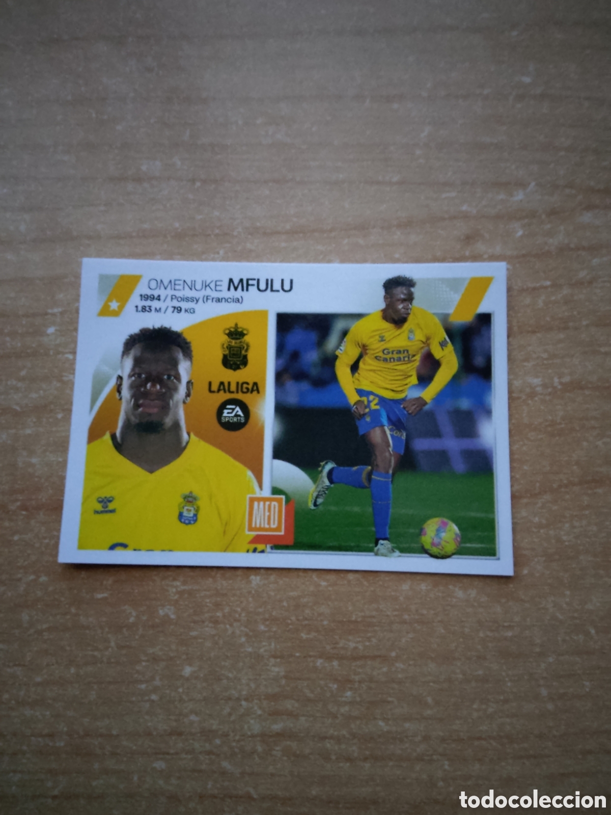 Cromos de f&uacute;tbol: 12 A MFULU UD LAS PALMAS LIGA ESTE 2023 2024