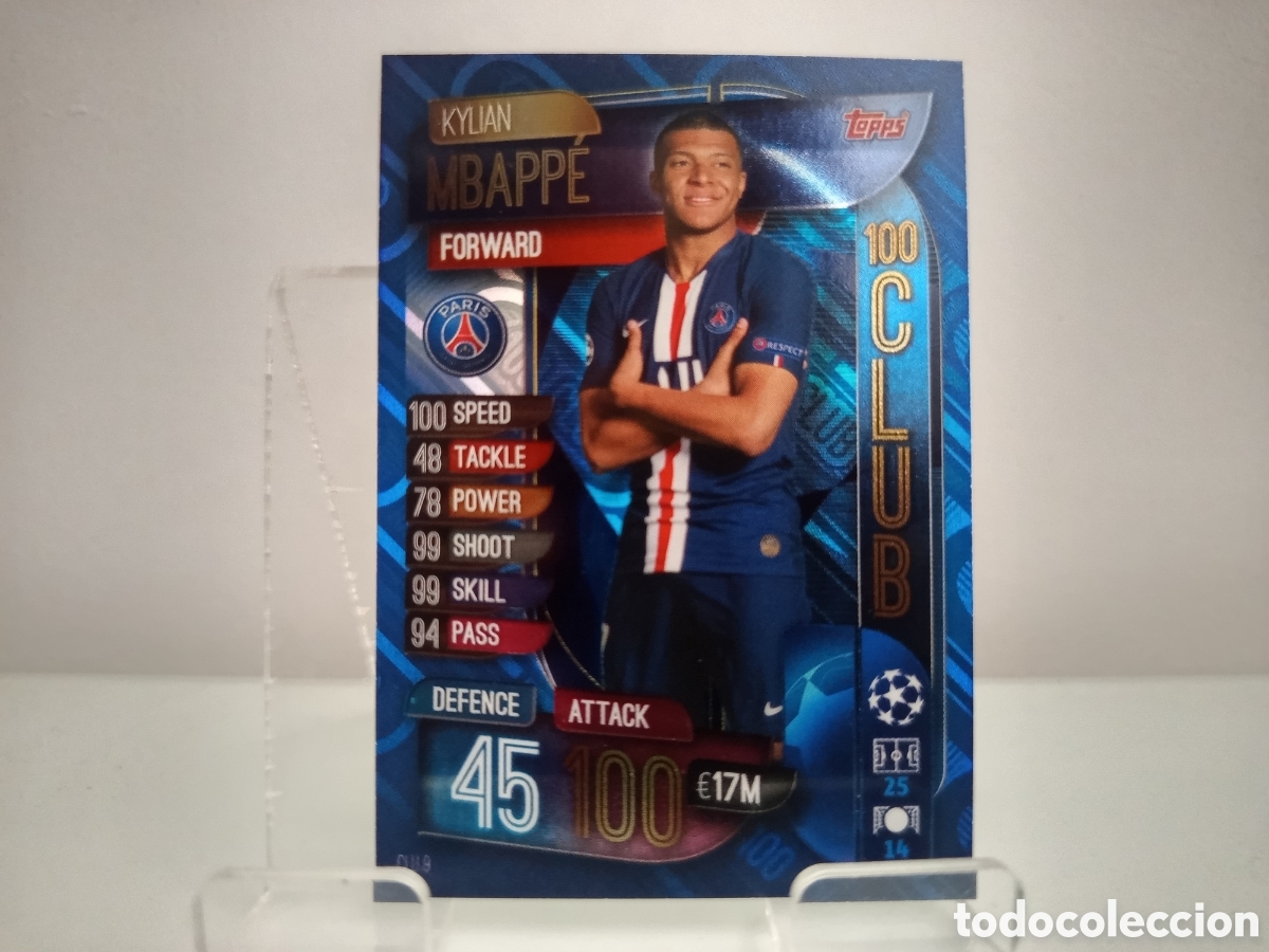 Cromos de f&uacute;tbol: ❇️ CROMO ⚽ MBAPPE 9 CLUB 100 MATCH ATTAX 19 20 2019 2020 TOPPS UCL PSG ❇️