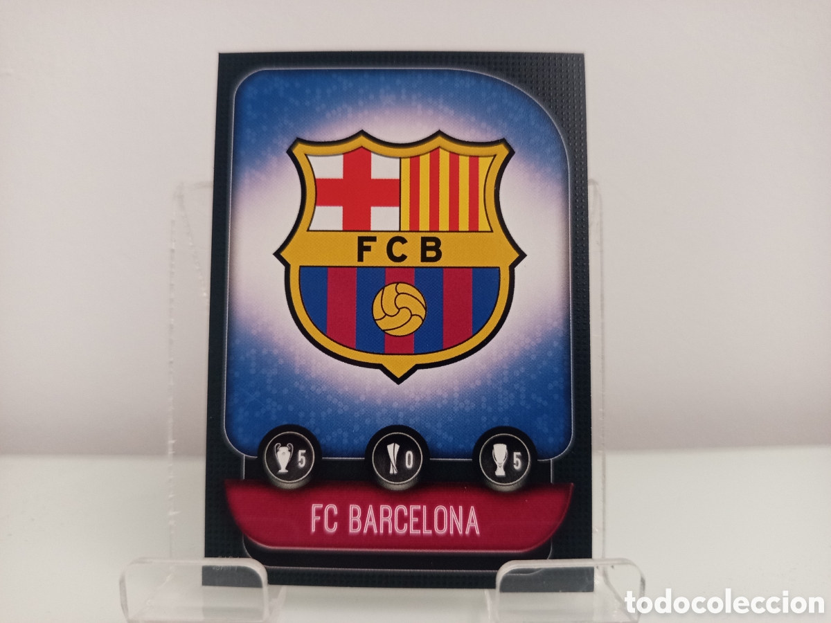 Cromos de f&uacute;tbol: ❇️ CROMO ⚽ ESCUDO FC BARCELONA MESSI REVERSO BAR 1 MATCH ATTAX 19 20 2019 2020 TOPPS BARCELONA ❇️