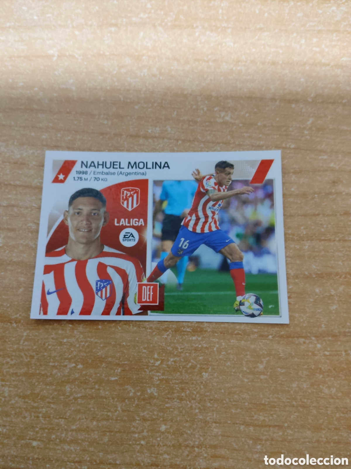 Cromos de f&uacute;tbol: 5 NAHUEL MOLINA ATLETICO MADRID LIGA ESTE 2023 2024