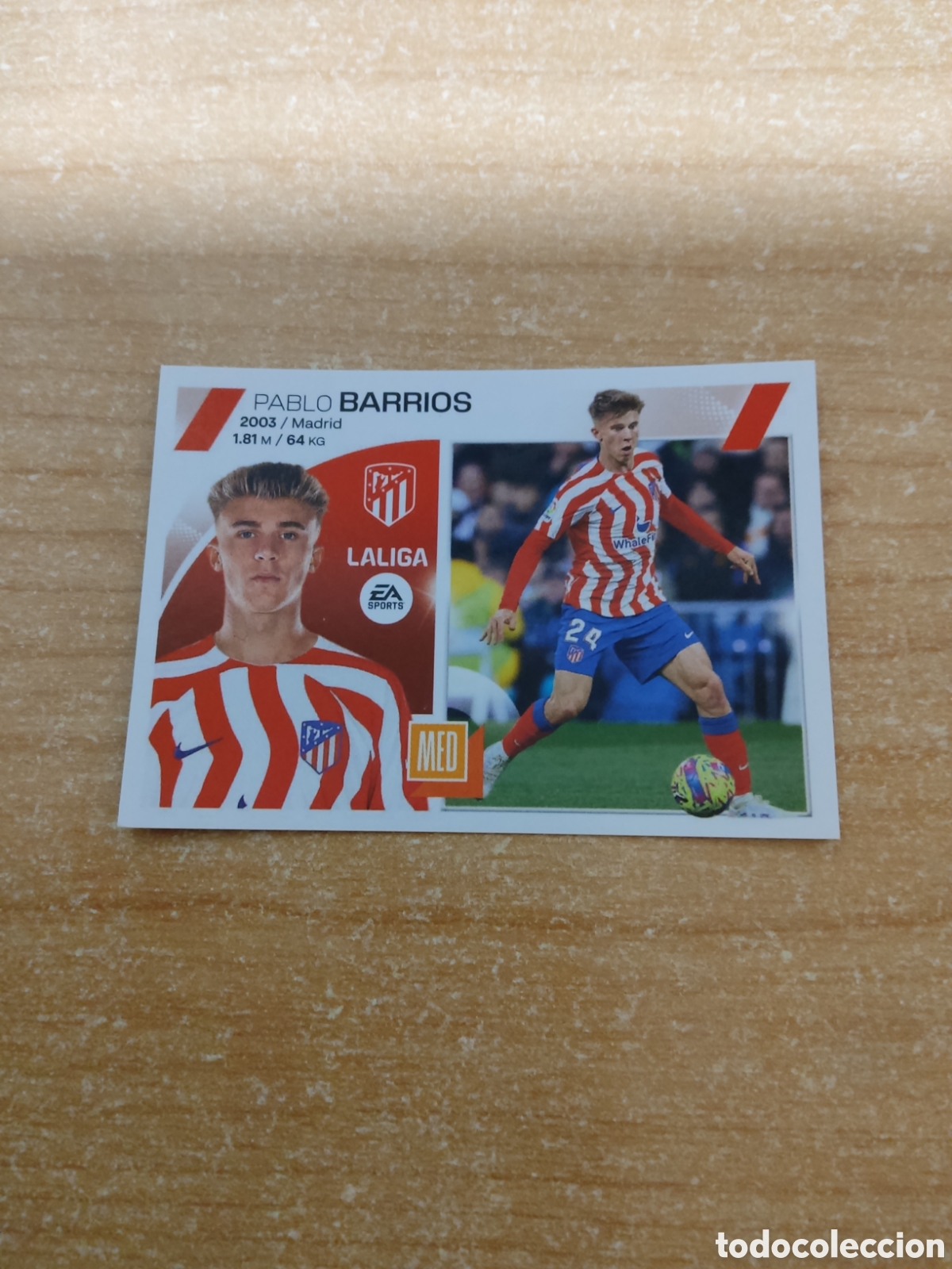 Cromos de f&uacute;tbol: 15 B BARRIOS ATLETICO MADRID LIGA ESTE 2023 2024