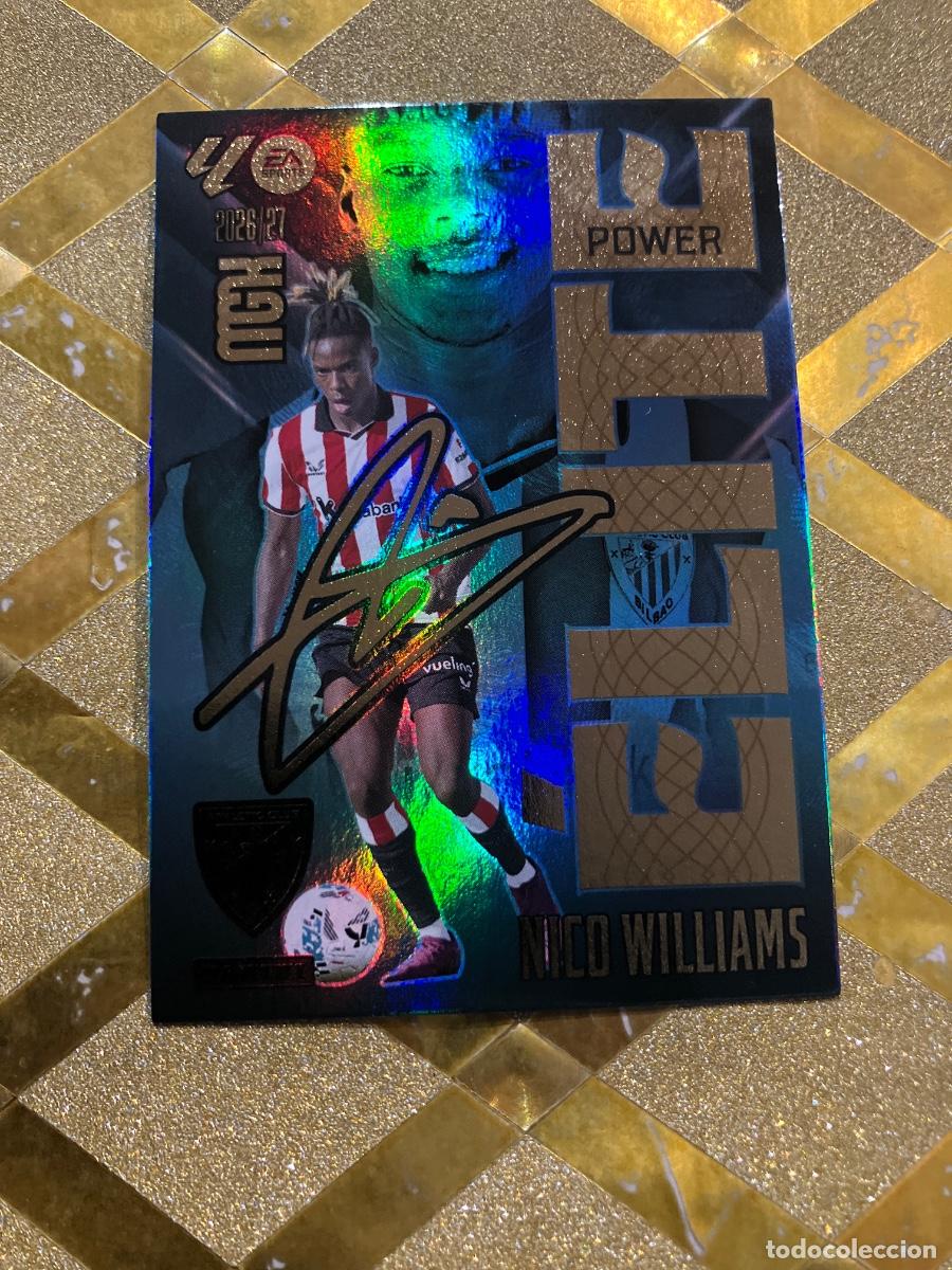Figurine di Calcio: CROMO FUTBOL NUMERO 12 NICO WILLIAMS ATHLETIC BILB ELITE POWER LIGA 2026 2027 MEGACRAKS MGK PANINI !