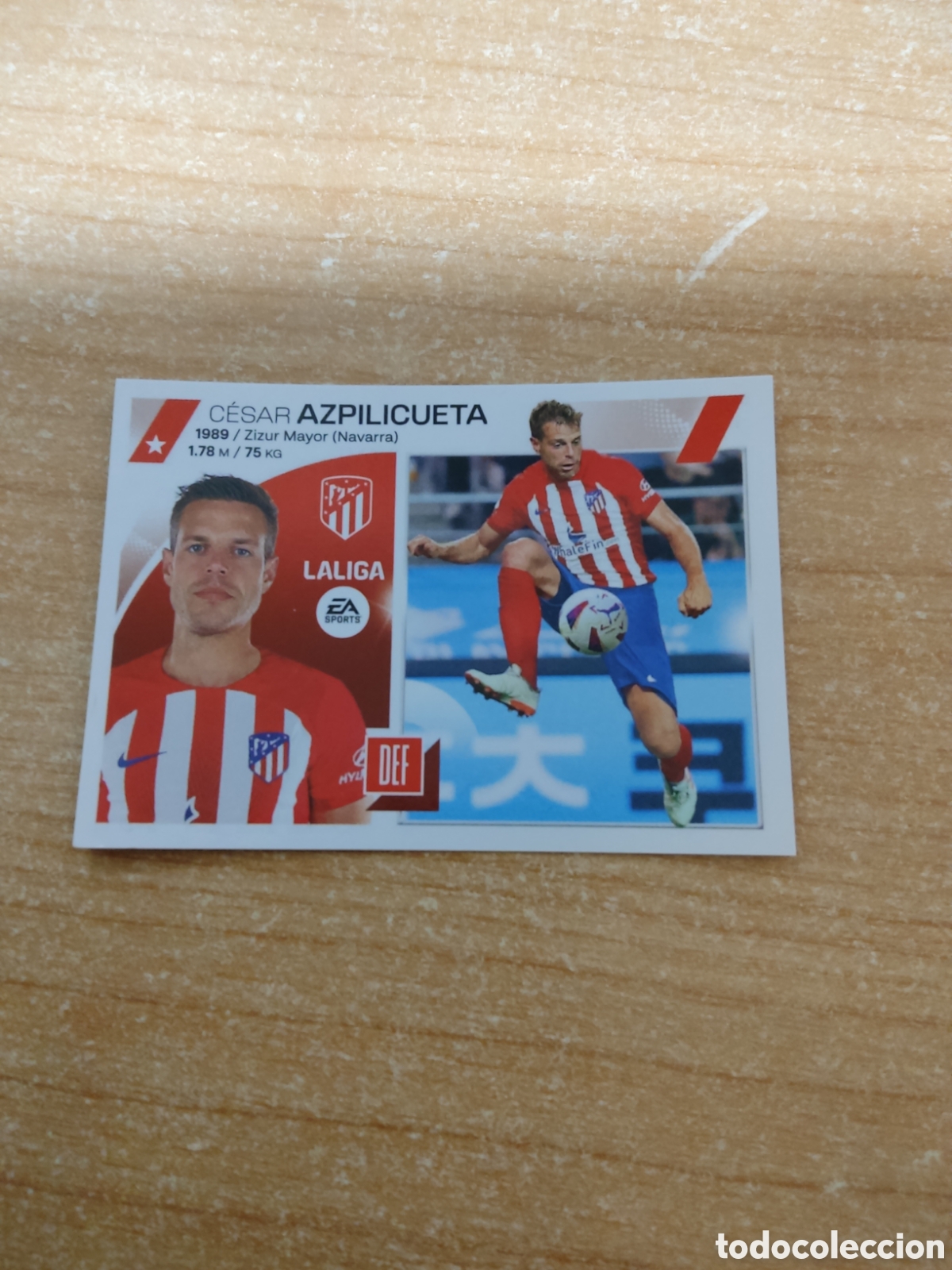 Cromos de f&uacute;tbol: 21 AZPILICUETA ULTIMO FICHAJE ATLETICO MADRID LIGA ESTE 2023 2024