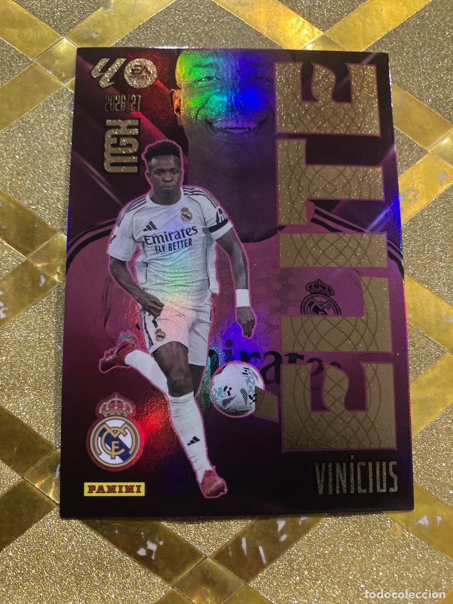 Figurine di Calcio: CROMO FUTBOL NUMERO 18 VINICIUS REAL MADRID ELITE LIGA 2026 2027 MEGACRAKS MGK PANINI !