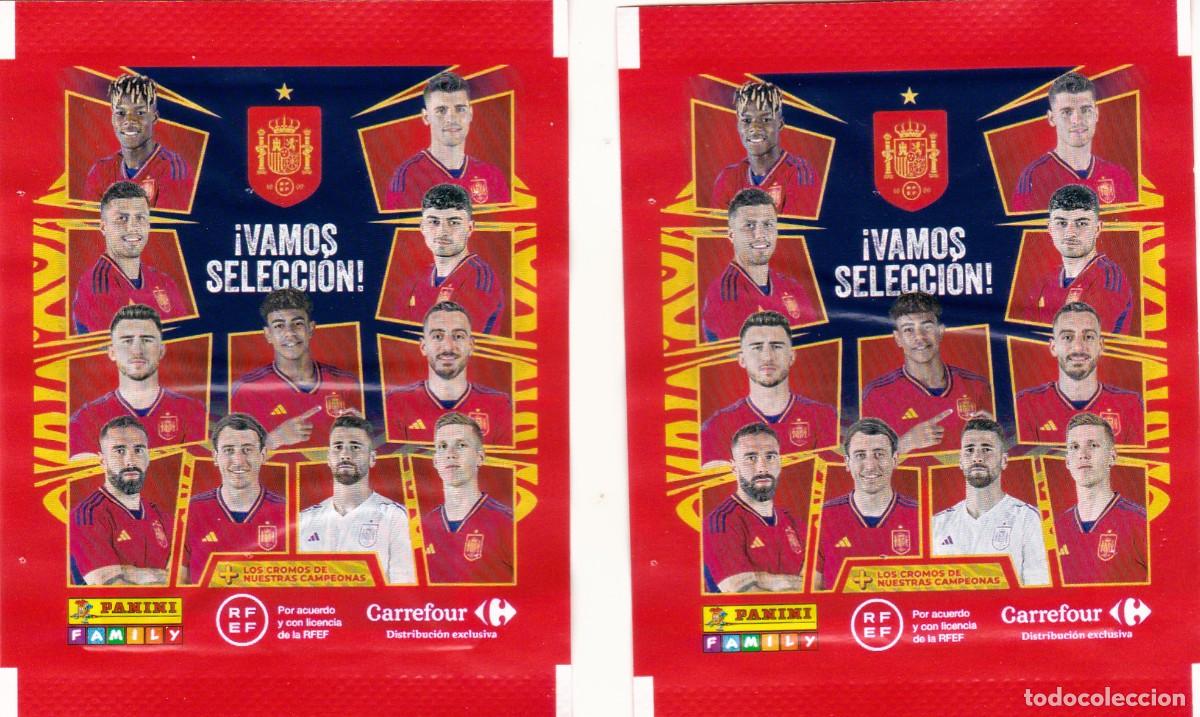 Cromos de f&uacute;tbol: 2 SOBRE DE CROMOS - VAMOS SELECCI&Oacute;N - DE CARREFOUR SIN ABRIR ( NUEVOS)