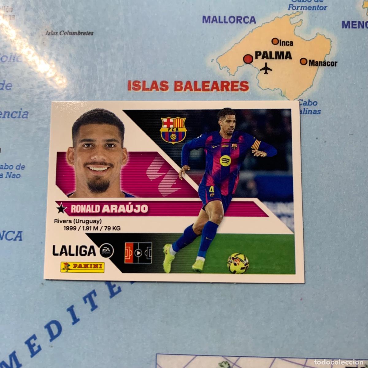 Cromos de f&uacute;tbol: Araujo n&uacute;mero 6A del Barcelona cromo liga este 26-27 2026-2027