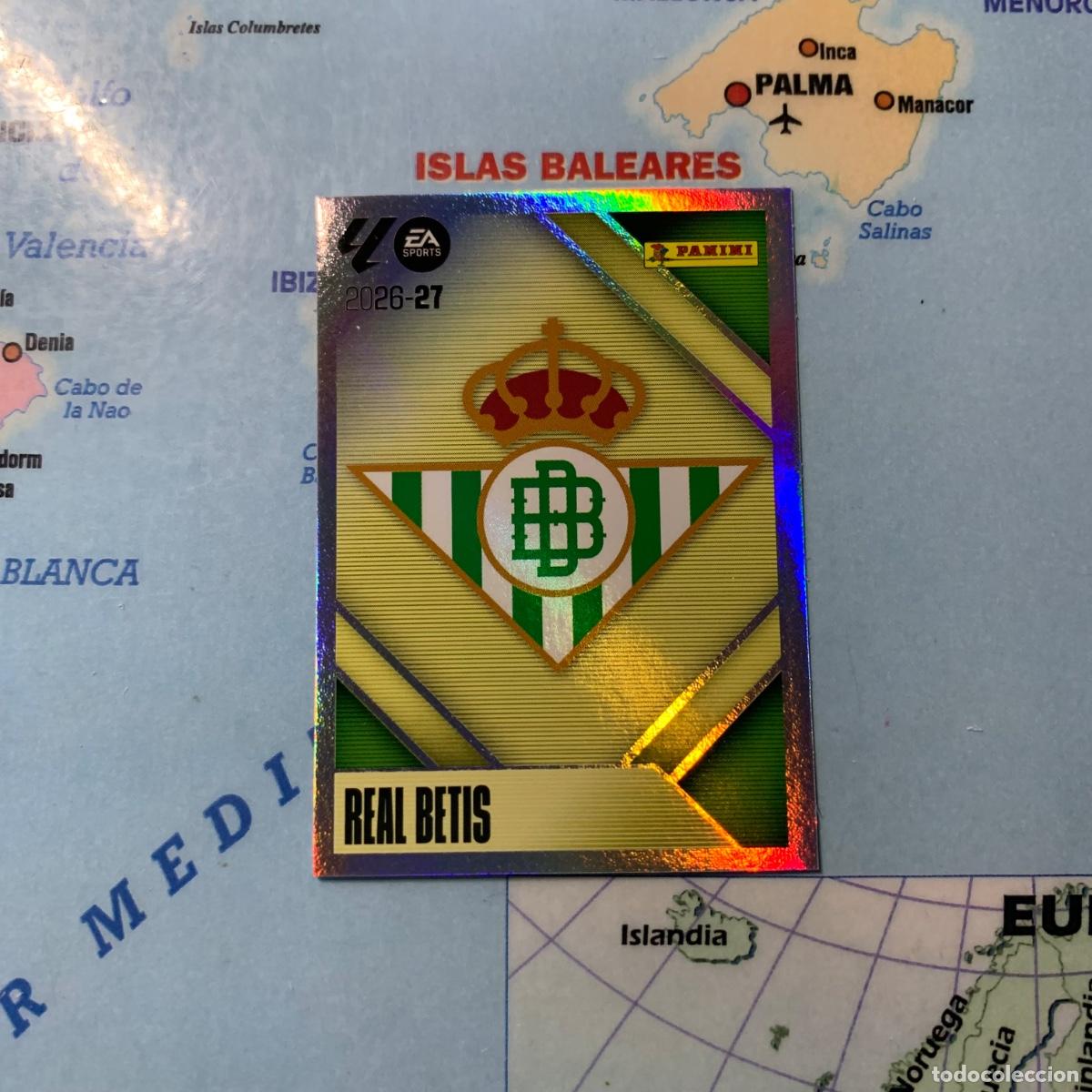 Cromos de f&uacute;tbol: Escudo del Betis n&uacute;mero 1 cromo liga este 26-27 2026-2027