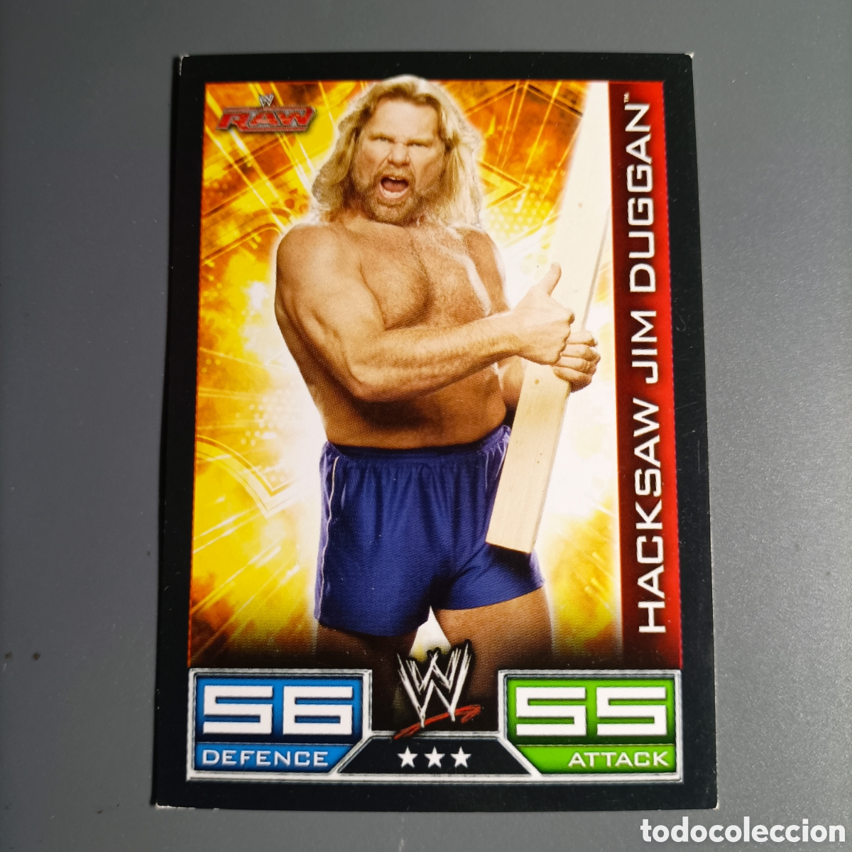 Cromos de f&uacute;tbol: Carta WWE TOPPS SLAM ATTAX 2008 RAW - HACKSAW JIM DUGGAN