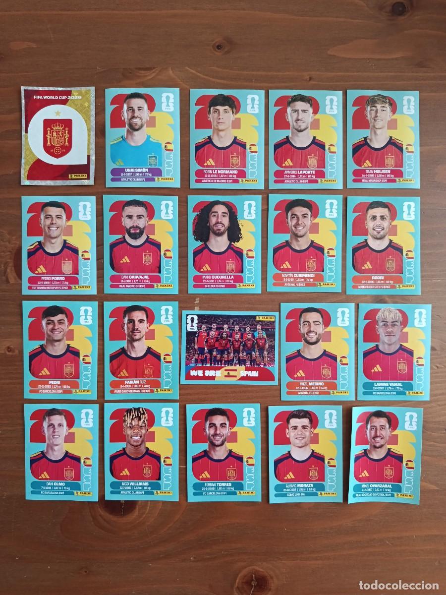 Cromos de f&uacute;tbol: FIFA WORLD CUP 2026 PANINI. #LOTE 20 CROMOS ESPA&Ntilde;A (COMPLETO) INCLUYE YAMAL