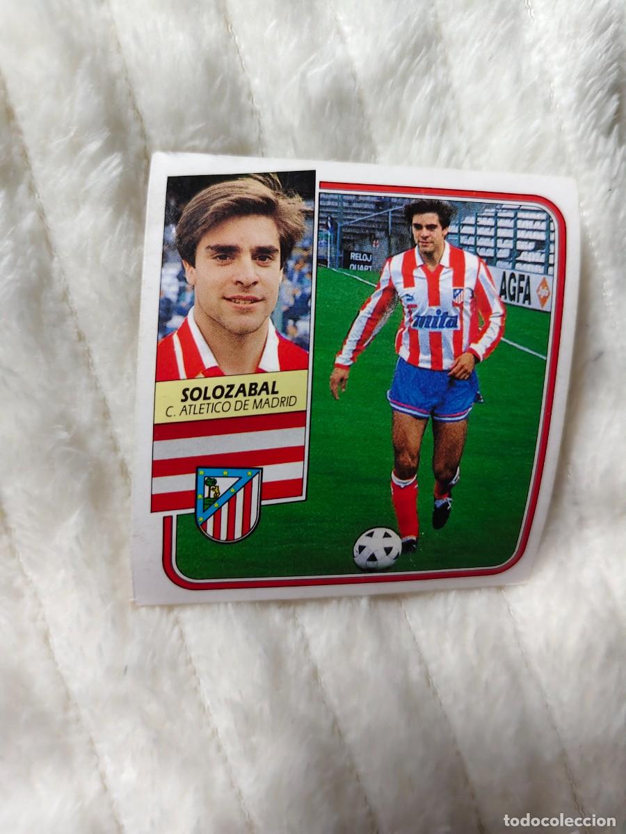 Cromos de f&uacute;tbol: EDICIONES ESTE 89 90 SOLOZABAL CLUB ATLETICO DE MADRID 1989 1990 DESPEGADO RECUPERADO ALBUM AAQ