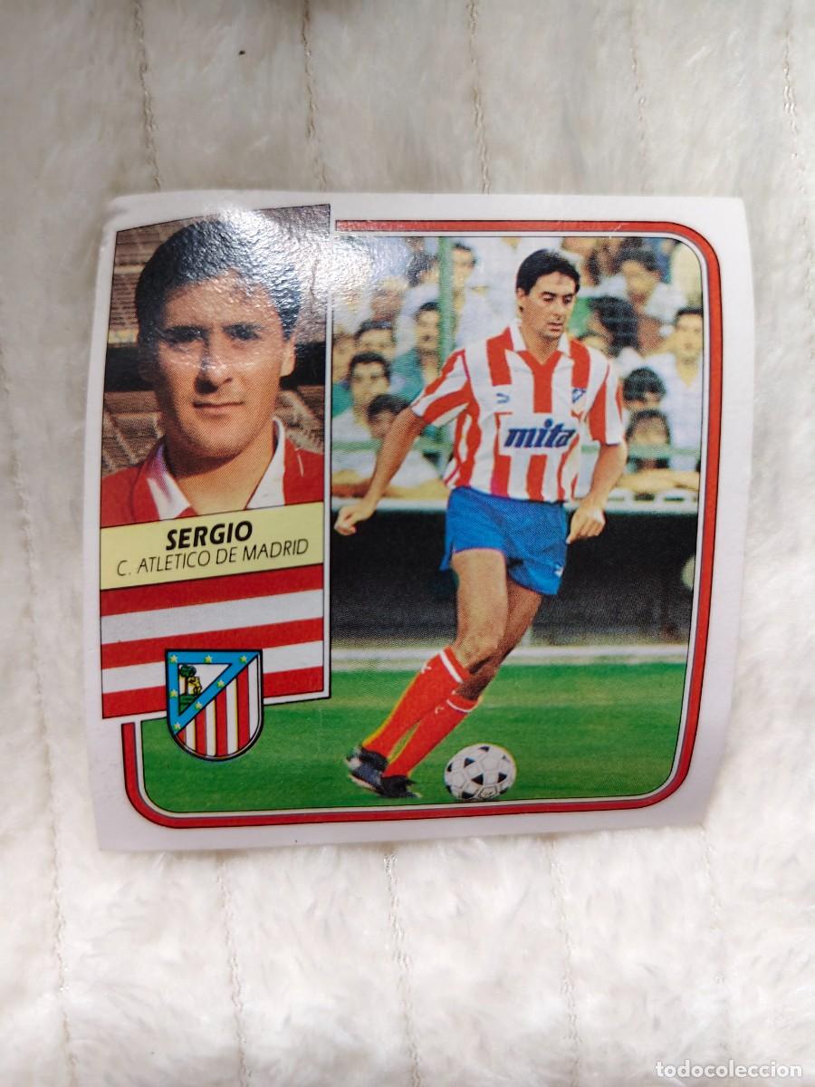 Cromos de f&uacute;tbol: EDICIONES ESTE 89 90 SERGIO CLUB ATLETICO DE MADRID 1989 1990 DESPEGADO RECUPERADO ALBUM AAQ