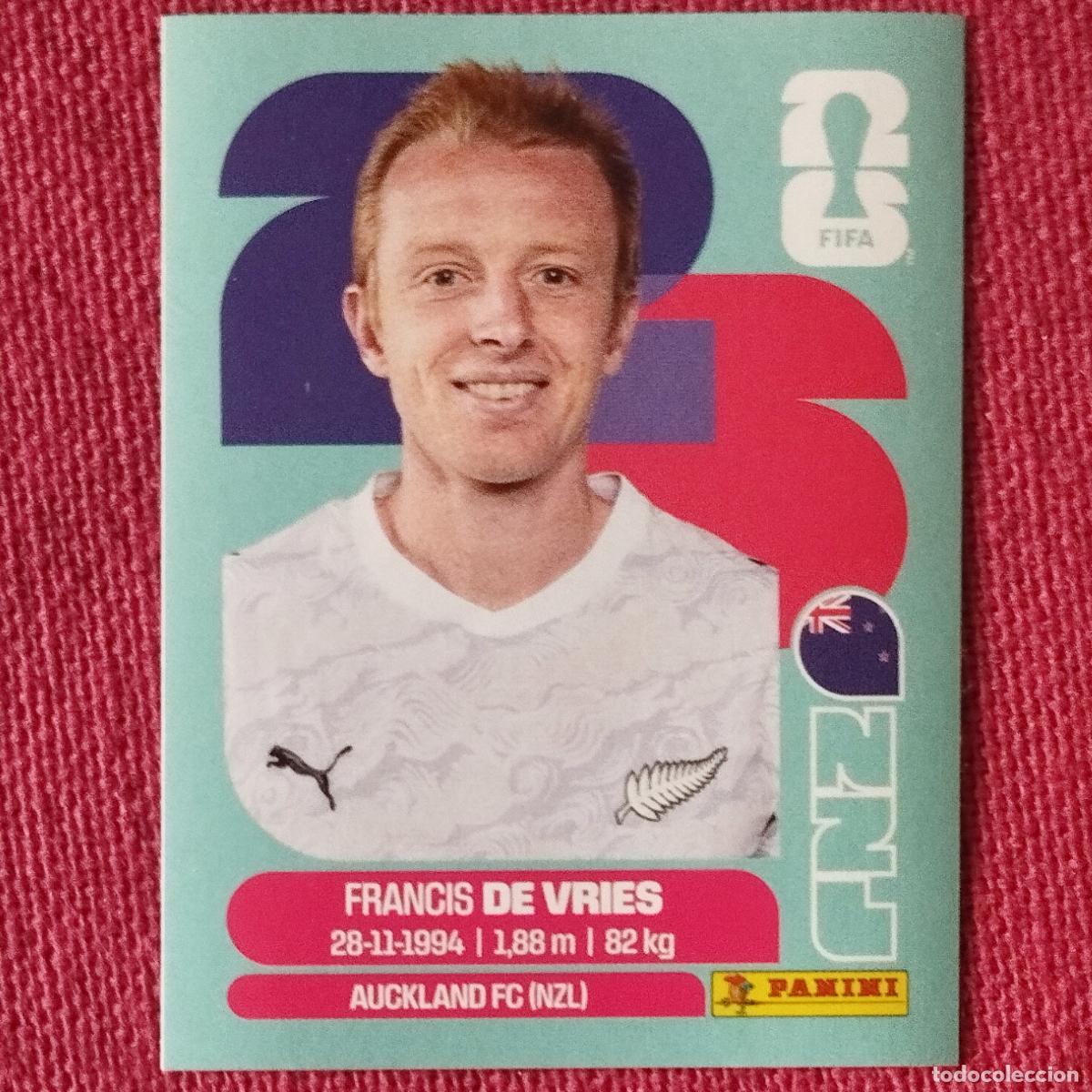 Cromos de f&uacute;tbol: FRANCIS DE VRIES - NZL 8 - NUEVA ZELANDA - MUNDIAL DE FUTBOL - FIFA WORLD CUP 2026