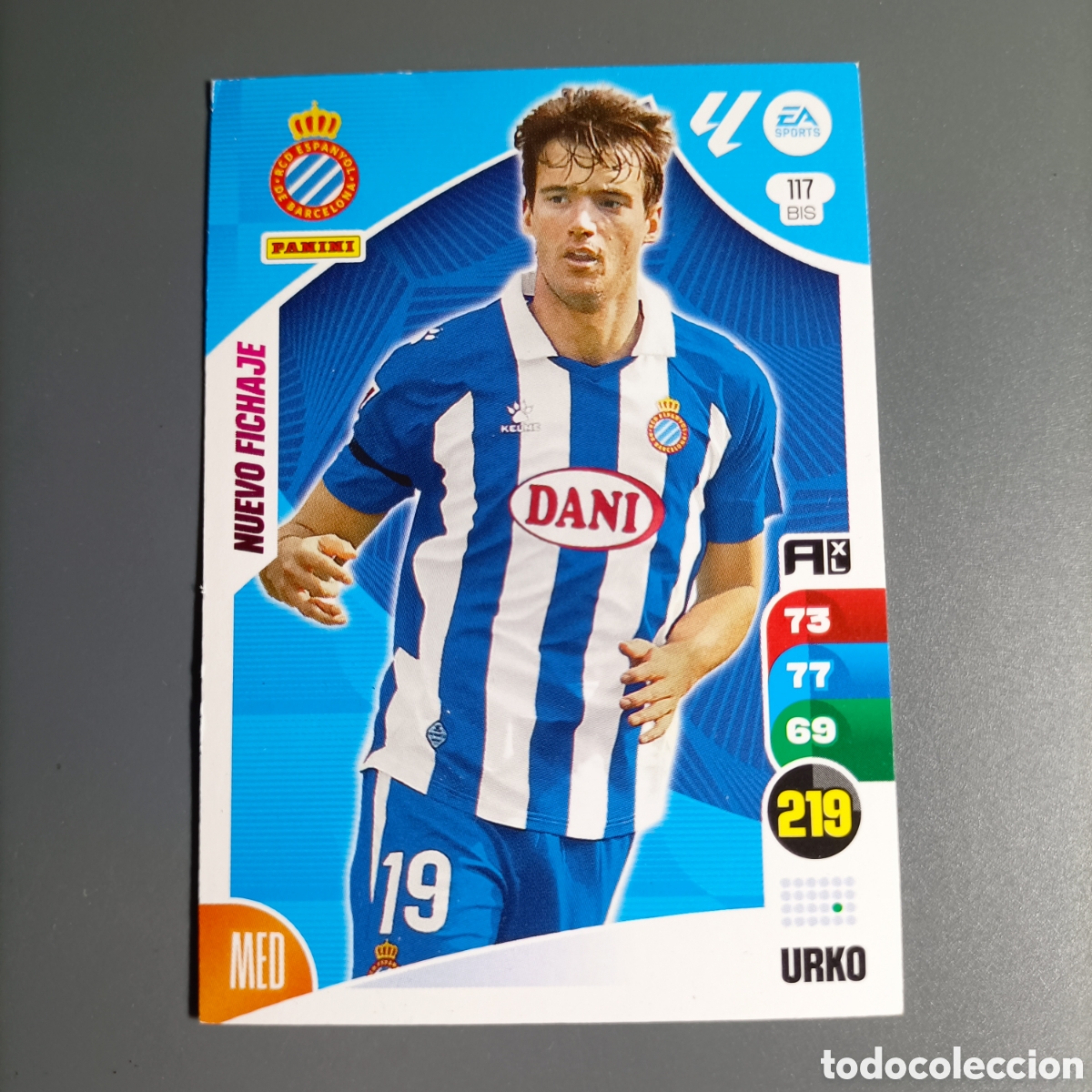Cromos de f&uacute;tbol: ADRENALYN. LIGA 2024-2025 (ESPANYOL) №117 BIS. URKO / NUEVO FICHAJE